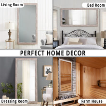 Load image into Gallery viewer, Large Farmhouse Mirror Farmhouse Bathroom Mirror Farmhouse Mirrors for Wall Decor Living Room Rustic Mirrors for Wall Decor Living Room Dressing Room Floor/Wall Mounted - Rustic, Distressed White