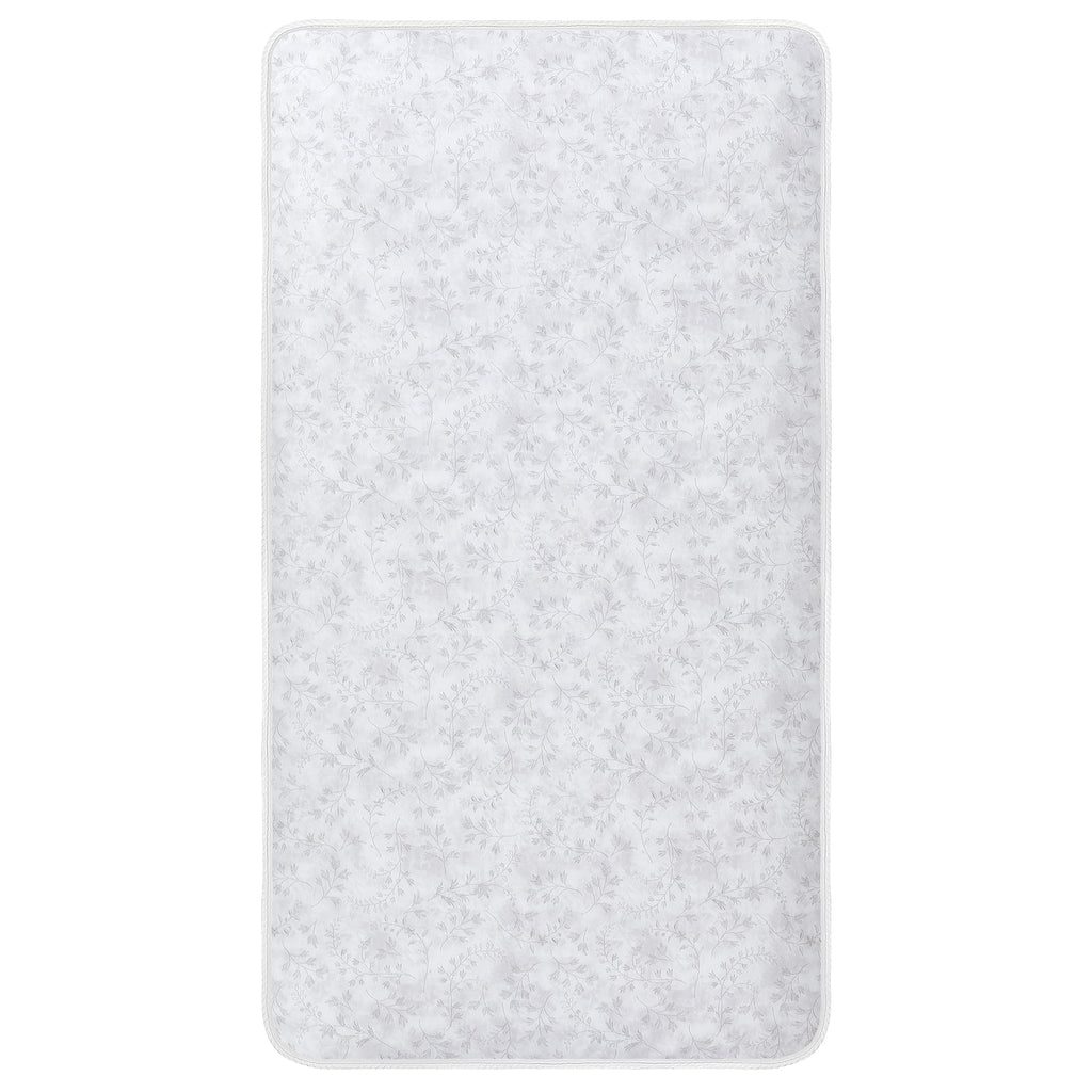 on Me Twinkle 5 88 Coil Crib and Toddler Mattress. Morning Mist Floral. Greenguard Gold Certified