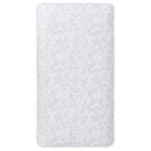 Load image into Gallery viewer, on Me Twinkle 5 88 Coil Crib and Toddler Mattress. Morning Mist Floral. Greenguard Gold Certified