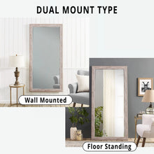 Load image into Gallery viewer, Large Farmhouse Mirror Farmhouse Bathroom Mirror Farmhouse Mirrors for Wall Decor Living Room Rustic Mirrors for Wall Decor Living Room Dressing Room Floor/Wall Mounted - Rustic, Distressed White