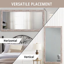 Load image into Gallery viewer, Large Farmhouse Mirror Farmhouse Bathroom Mirror Farmhouse Mirrors for Wall Decor Living Room Rustic Mirrors for Wall Decor Living Room Dressing Room Floor/Wall Mounted - Rustic, Distressed White