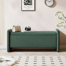 Load image into Gallery viewer, Pinmoco 44" Storage Ottoman Bench, Upholstered Entryway Bench with Storage End of Bed Bench for Bedroom&amp; Living Room, Corduroy Gray