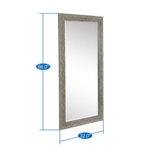 Load image into Gallery viewer, Large Farmhouse Mirror Farmhouse Bathroom Mirror Farmhouse Mirrors for Wall Decor Living Room Rustic Mirrors for Wall Decor Living Room Dressing Room Floor/Wall Mounted - Rustic, Distressed White