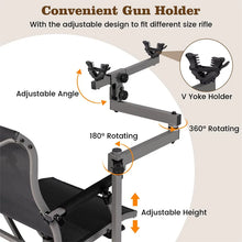 Load image into Gallery viewer, 360° Swivel Hunting Chair with Adjustable Equipment Rest &amp; Armrests, Folding All-Terrain Deer Blind Chair for Outdoor Camping, 330LBS Capacity