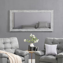 Load image into Gallery viewer, Large Farmhouse Mirror Farmhouse Bathroom Mirror Farmhouse Mirrors for Wall Decor Living Room Rustic Mirrors for Wall Decor Living Room Dressing Room Floor/Wall Mounted - Rustic, Distressed White