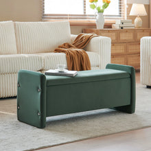 Load image into Gallery viewer, Pinmoco 44" Storage Ottoman Bench, Upholstered Entryway Bench with Storage End of Bed Bench for Bedroom&amp; Living Room, Corduroy Gray