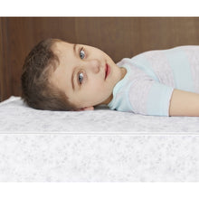 Load image into Gallery viewer, on Me Twinkle 5 88 Coil Crib and Toddler Mattress. Morning Mist Floral. Greenguard Gold Certified