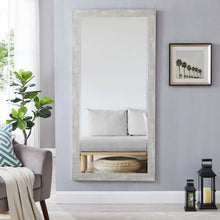 Load image into Gallery viewer, Large Farmhouse Mirror Farmhouse Bathroom Mirror Farmhouse Mirrors for Wall Decor Living Room Rustic Mirrors for Wall Decor Living Room Dressing Room Floor/Wall Mounted - Rustic, Distressed White