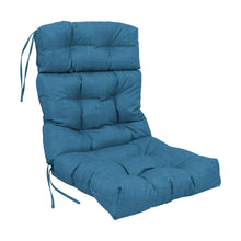 Load image into Gallery viewer, Blazing Needles 22 x 45 in. Spun Polyester Solid Outdoor Tufted Chair Cushion Sea Blue