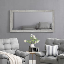 Load image into Gallery viewer, Large Farmhouse Mirror Farmhouse Bathroom Mirror Farmhouse Mirrors for Wall Decor Living Room Rustic Mirrors for Wall Decor Living Room Dressing Room Floor/Wall Mounted - Rustic, Distressed White