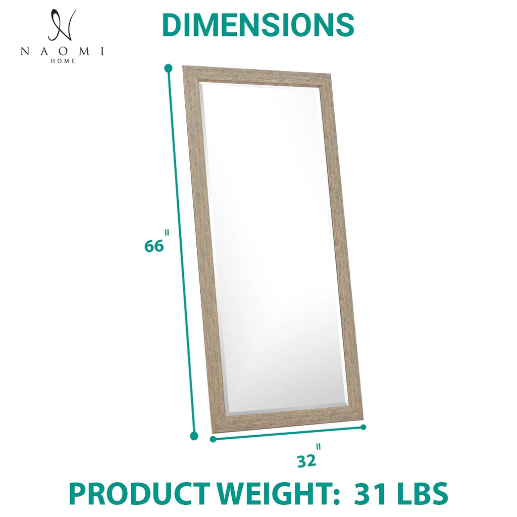 Large Farmhouse Mirror Farmhouse Bathroom Mirror Farmhouse Mirrors for Wall Decor Living Room Rustic Mirrors for Wall Decor Living Room Dressing Room Floor/Wall Mounted - Rustic, Distressed White