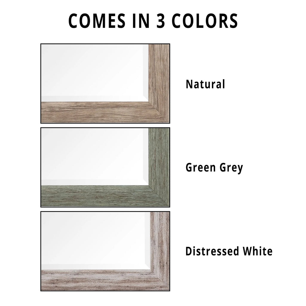 Large Farmhouse Mirror Farmhouse Bathroom Mirror Farmhouse Mirrors for Wall Decor Living Room Rustic Mirrors for Wall Decor Living Room Dressing Room Floor/Wall Mounted - Rustic, Distressed White
