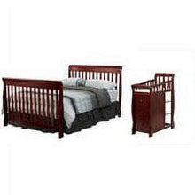 Load image into Gallery viewer, Dream on Me Brody 5 - in - 1 Convertible Crib with Changer. Cherry