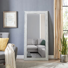 Load image into Gallery viewer, Large Farmhouse Mirror Farmhouse Bathroom Mirror Farmhouse Mirrors for Wall Decor Living Room Rustic Mirrors for Wall Decor Living Room Dressing Room Floor/Wall Mounted - Rustic, Distressed White